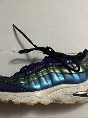 Nike Kids Iridescent Purple, Teal & Green Sneakers